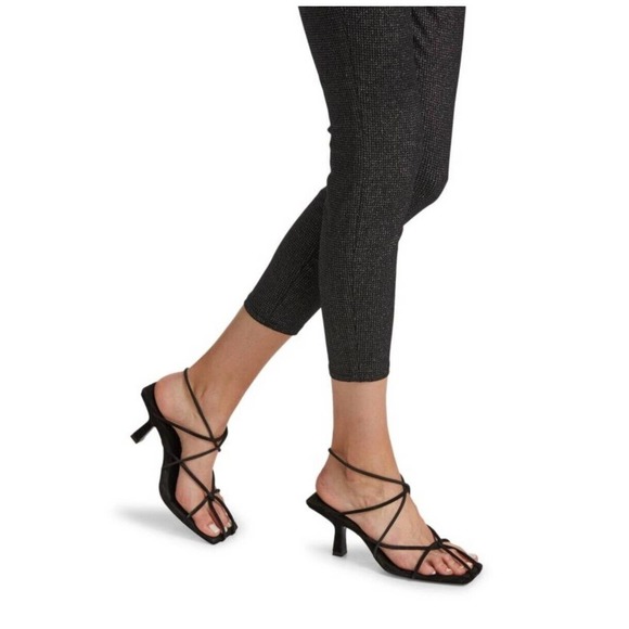 L’agence Women’s Black Margot Glittered Cropped High Rise Skinny Jeans Size 25 - Picture 2 of 6